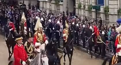 A horse loses control and crashes into crowd following King Charles' coronation ceremony