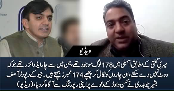 According To My Counting There Were 174 NA Members in Assembly - Geo's Reporter Asif Bashir on Mohsin Dawar's Claim