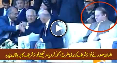 Afghan President Totally Ignored PM Nawaz Sharf and Started Chatting with Najam Sethi