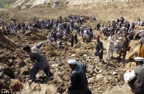 Afghanistan: Landslide in a Village, Entire Village Wiped Out in Seconds, 2700 Killed