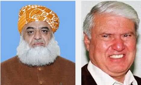 Aftab Sherpao and Maulana Fazal Ur Rehman Join Hands to topple KPK Government