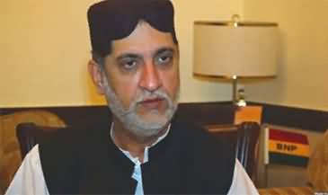 Agencies are harassing my two senators, The only option left with me is .... Akhtar Mengal's tweet