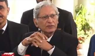 Aitzaz Ahsan's media talk regarding Bhutto case hearing in Supreme Court