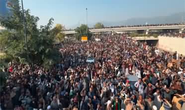 Another footage of unbelievable crowd present at D-Chowk Islamabad