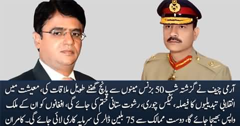 Army Chief had a five-hour long meeting with 50 businessmen in Karachi last night - Kamran Khan