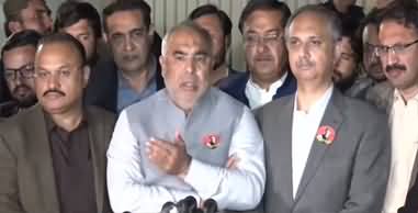 Asad Qaiser And Omer Ayub's media talk after meeting Maulana Fazlur Rehman