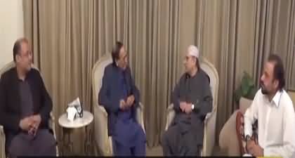 Asif Ali Zardari met with Ch Shujaat Hussain in Lahore, discussed various political issues