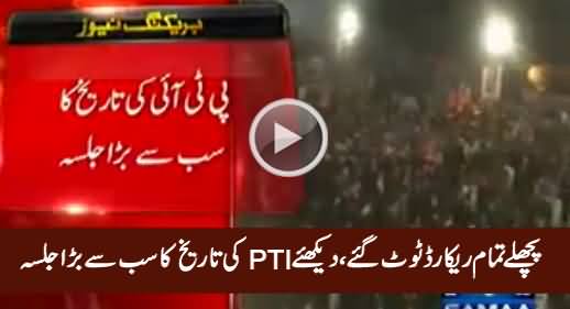 Biggest Jalsa of PTI's History According To Samaa - Exclusive Aerial View