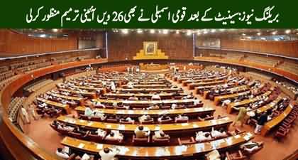 Breaking News: 26th Constitutional Amendment formally passed in the National Assembly too