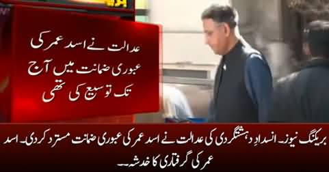 Breaking News: Court rejected Asad Umar's bail in terrorism case