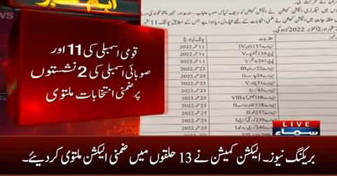 Breaking News: Election Commission postpones by-election in 13 constituencies