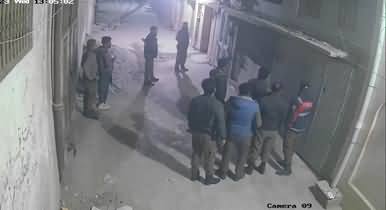 CCTV footage of police raid at house of PTI ticket holder Syed Yasir Geelani