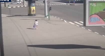 CCTV video shows moment Russian missile hits street in Kharkiv