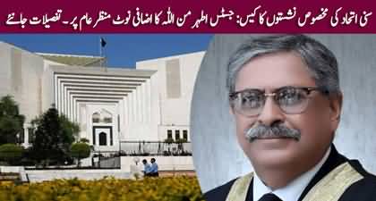 Justice Athar Minallah writes additional note in PTI reserved seats case 