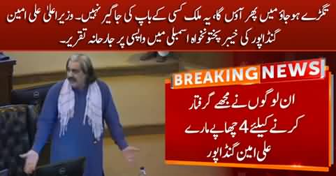 CM Ali Amin Gandapur's aggressive speech in KPK assembly