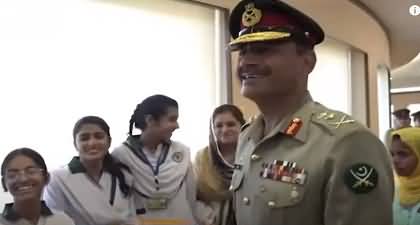 COAS Gen Asim Muneer met children of Martyred Officers along others