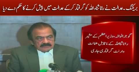 Court orders police to arrest Rana Sanaullah and present in court