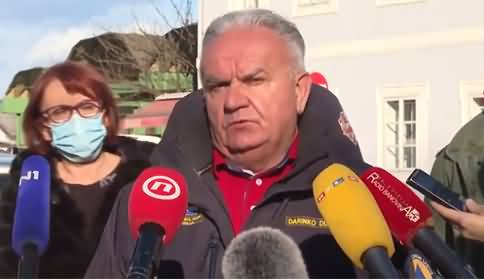 Croatia Earthquake: Moment of Earthquake During Mayor's Talk To Media