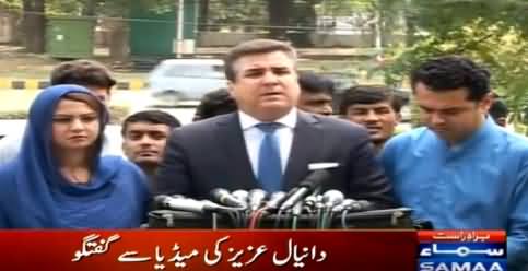 Daniyal Aziz And Talal Chaudhry Media Talk After Judicial Commission Hearing - 1st July 2015