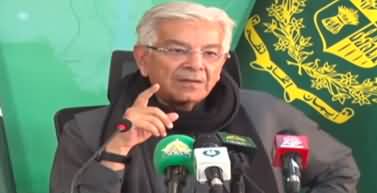 Defence Minister Khawaja Asif's press conference in Islamabad