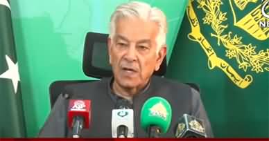 Defence Minister Khawaja Asif's press conference on Bushra Bibi's statement about Saudi Arabia