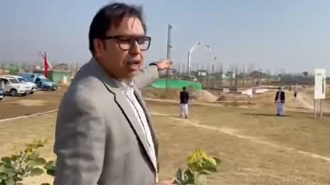 Dr. Shahbaz Gill Showing The Progress in 'Low Cost Housing Project' on Construction Site