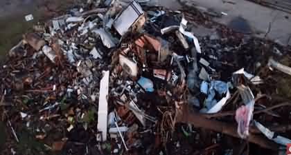 Drone footage shows extent of tornado destruction in Mississippi