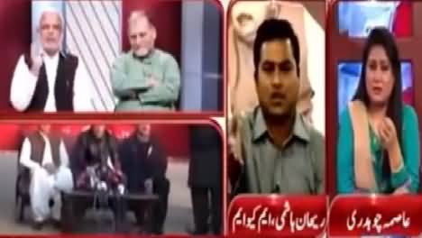 Ejaz Chaudhry Calls Altaf Hussain Choha in Live Show While MQM's Rehan Hashmi Shouting