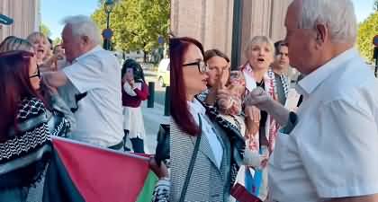 Elderly man punches pro-Palestine female demonstrator in Norway