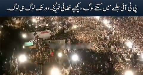 Exclusive footage: Aerial view of crowd at PTI jalsa in Islamabad