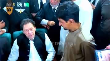 Exclusive footage of Imran Khan sitting in courtroom