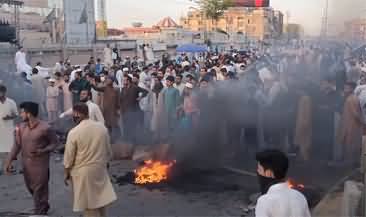 Exclusive view of protests across Peshawar against Imran Khan's arrest