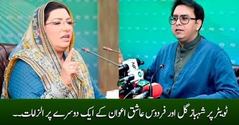 Firdous Ashiq Awan and Shahbaz Gill's allegations against each other on twitter