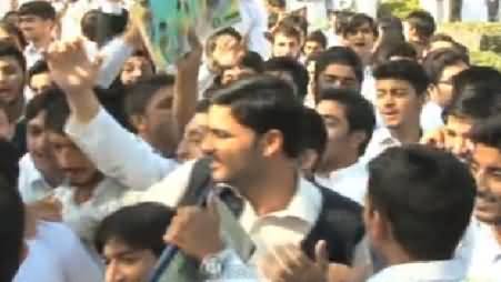 Go Imran Go and Go Nawaz Go Slogans in Peshawar University During CM KPK Pervez Khattak Visit