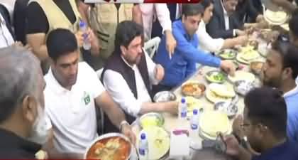 Governor Sindh Kamran Tessori and Arshad Nadeem Enjoyed a Delicious Nihari Breakfast