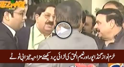 Hilarous Tezabi Totay on Khurram Nawaz Gandapur And Naeem ul Haq's Fight