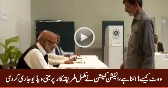 How To Cast Vote, ECP Released Video Regarding Process of Casting Vote