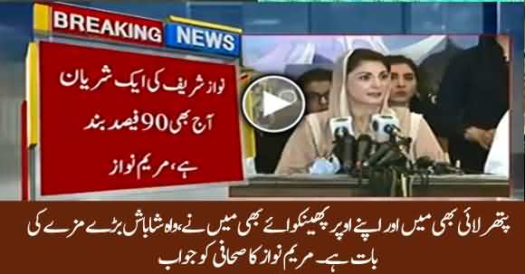 I Brought Stones And Threw Them On Myself - Maryam Nawaz Taunts On Journalist Question