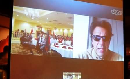 Imran Khan Addressing Dallas And Chicago via Skype - 23rd November 2014