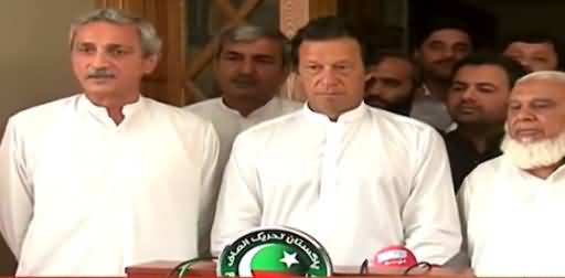 Imran Khan And Jahangir Tareen Talking To Media – 9th June 2015