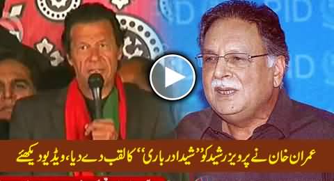 Imran Khan Calls Pervez Rasheed 