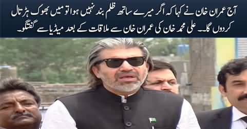 Imran Khan has decided to go on hunger strike - Ali Muhammad Khan's media talk after meeting Imran Khan