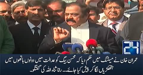 Imran Khan ordered that Mohsin Baig should be presented in court with both hands handcuffed - Rana Sanaullah