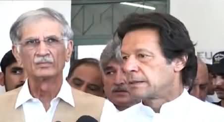 Imran Khan Talking To Media in Peshawar – 26th May 2015