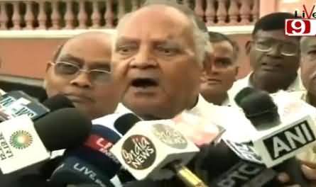 Indian Politician's Artificial Teeth Fell Off While Taking To Media, Really Funny