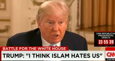 Islam hates us (America), there is tremendous hatred in Islam against us - Donald Trump's old statement