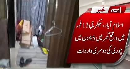 Islamabad: Theft incident reported in the same house for the second time in 45 days