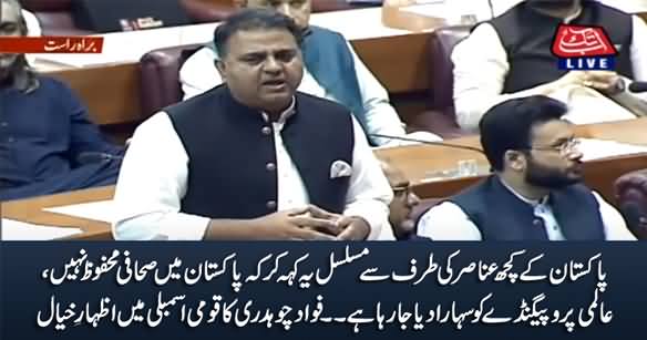 It Is An International Propaganda That Journalists Are Not Safe in Pakistan - Fawad Chaudhry