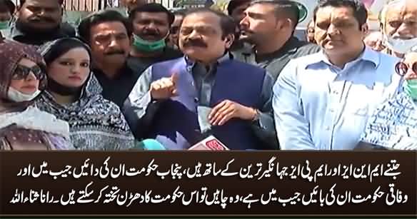 Jahangir Tareen Can Easily Topple Imran Khan's Govt - Rana Sanaullah