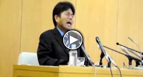 Japanese Politician Badly Crying Like A Child, Video Goes Viral on Social Media